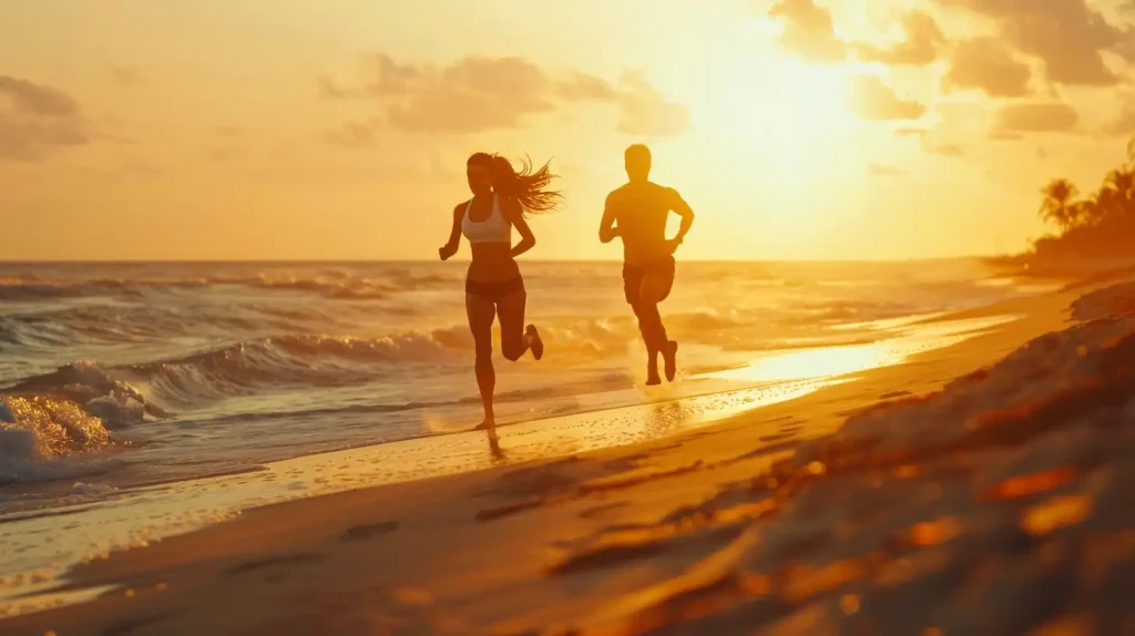 correr por la playa