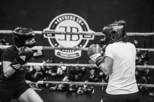 boxeo femenino en entrena en Barcelona, Poble Nou