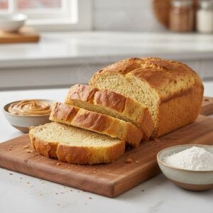 pan keto con crema de cacahuete